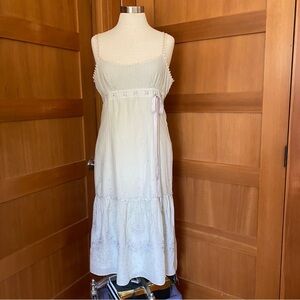 Rebecca Taylor Pale Blue Embroidered Cotton Dress